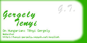 gergely tenyi business card