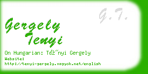 gergely tenyi business card